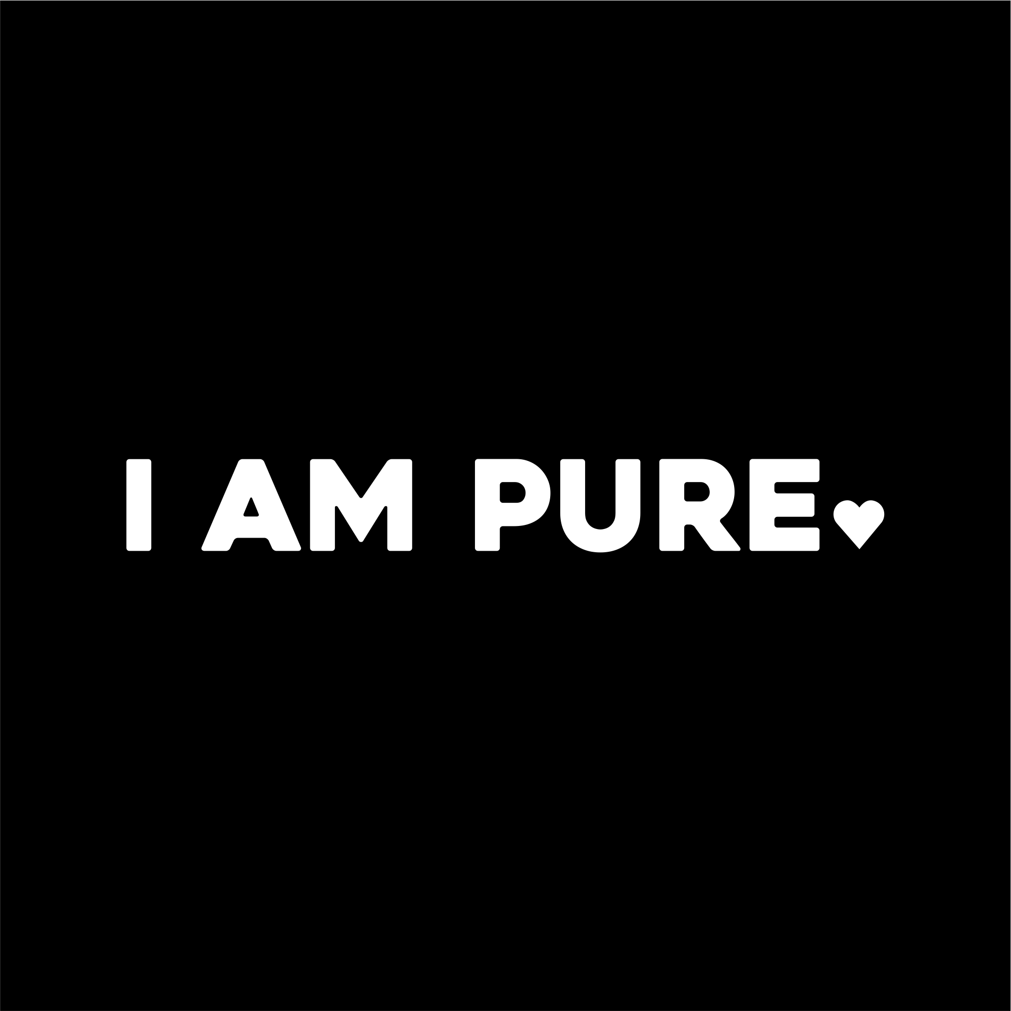 i am pure positive affirmation sticker in Black – vinyl waterproof sticker