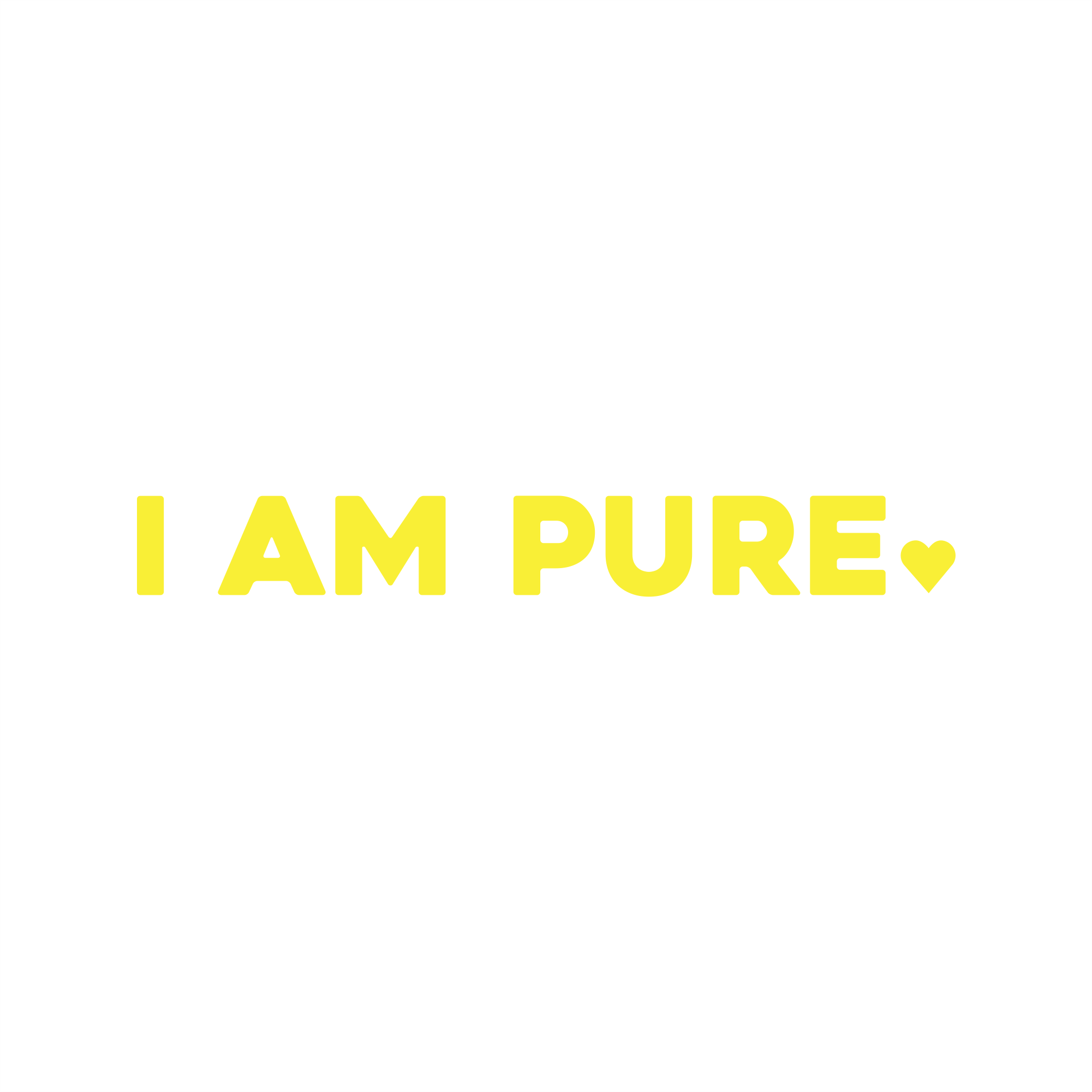 i am pure positive affirmation sticker in Yellow – vinyl waterproof sticker