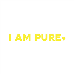 i am pure positive affirmation sticker in Yellow – vinyl waterproof sticker