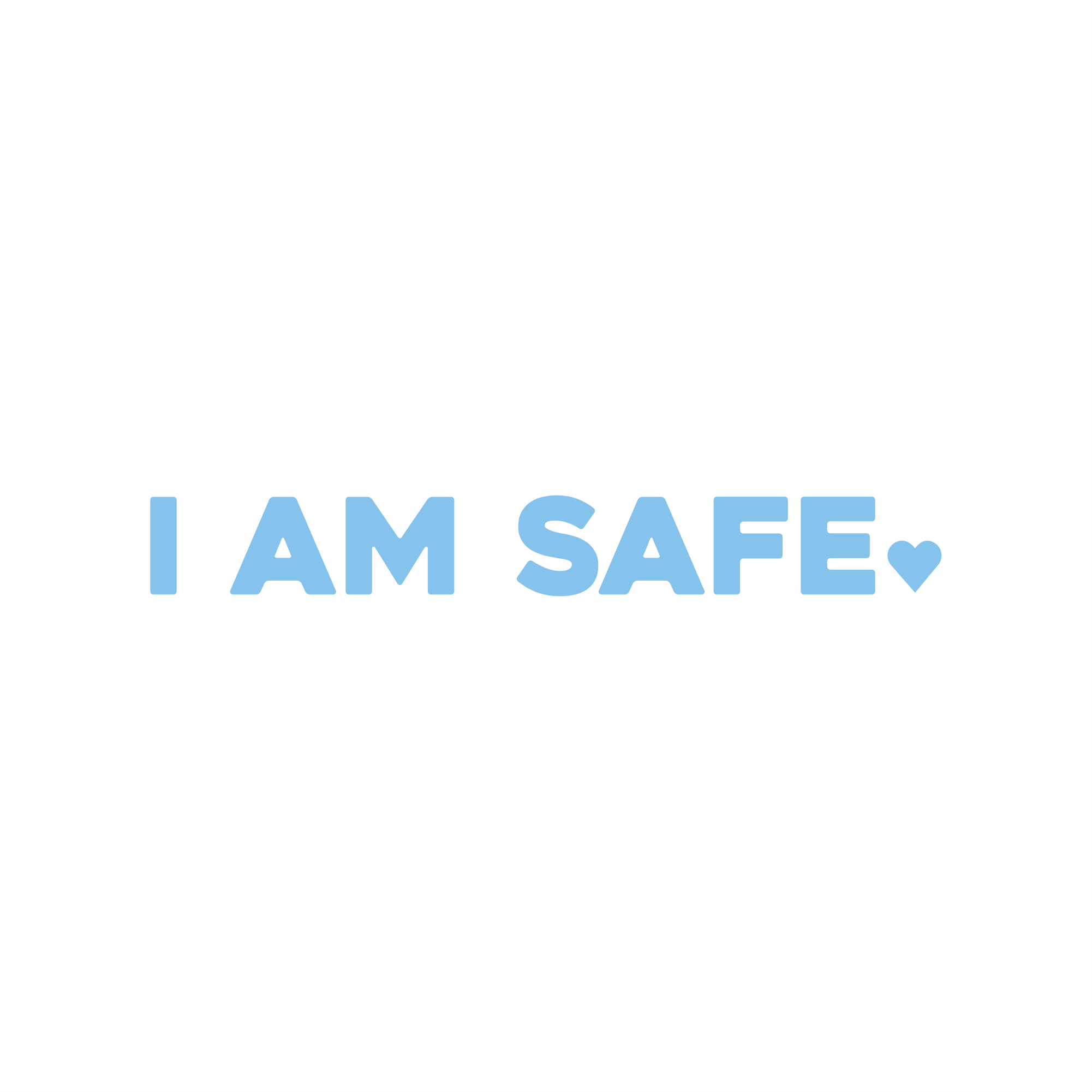 i am safe positive affirmation sticker in Yellow – vinyl waterproof sticker
