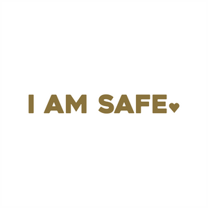 i am safe positive affirmation sticker in Baby Blue – vinyl waterproof sticker