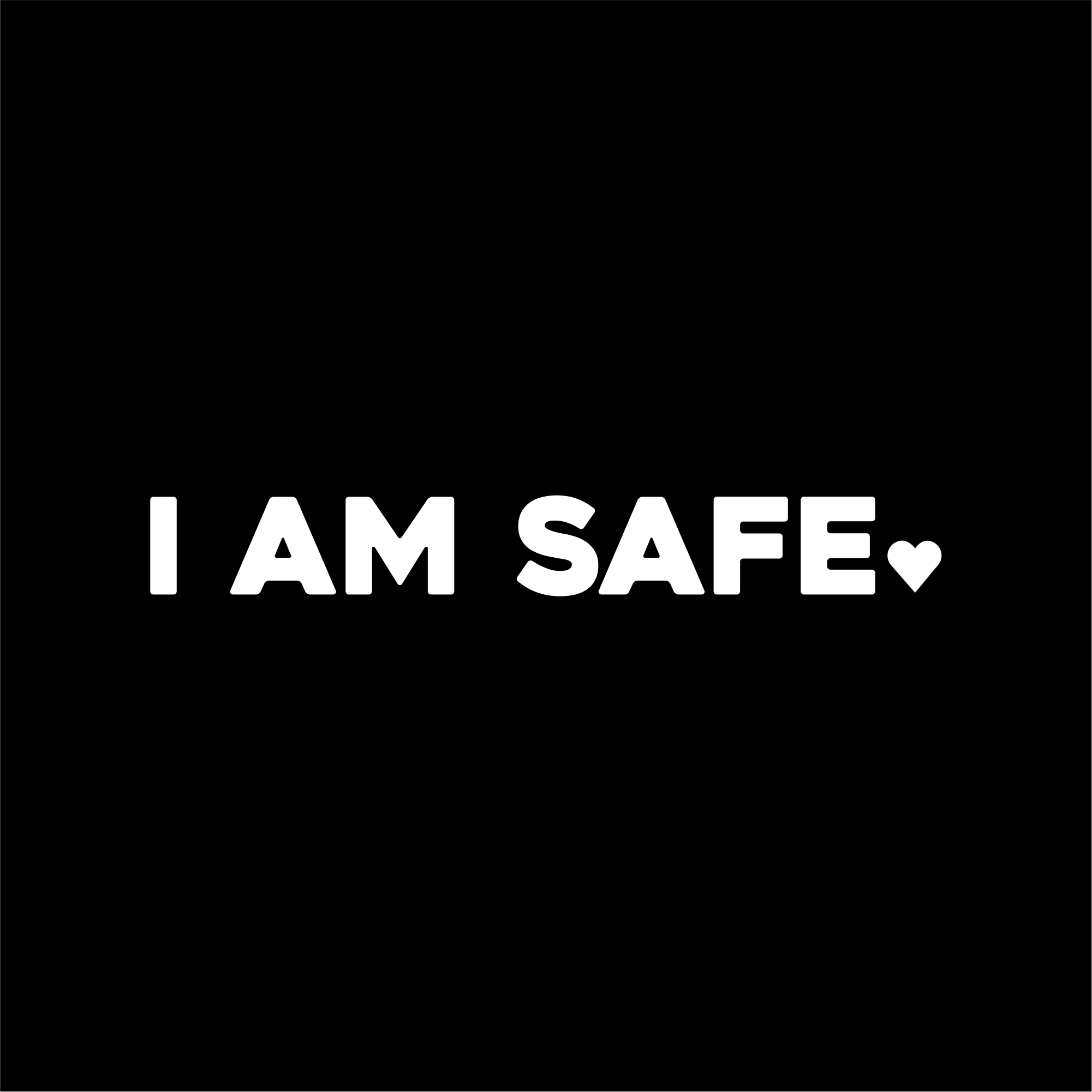 i am safe positive affirmation sticker in Black – vinyl waterproof sticker