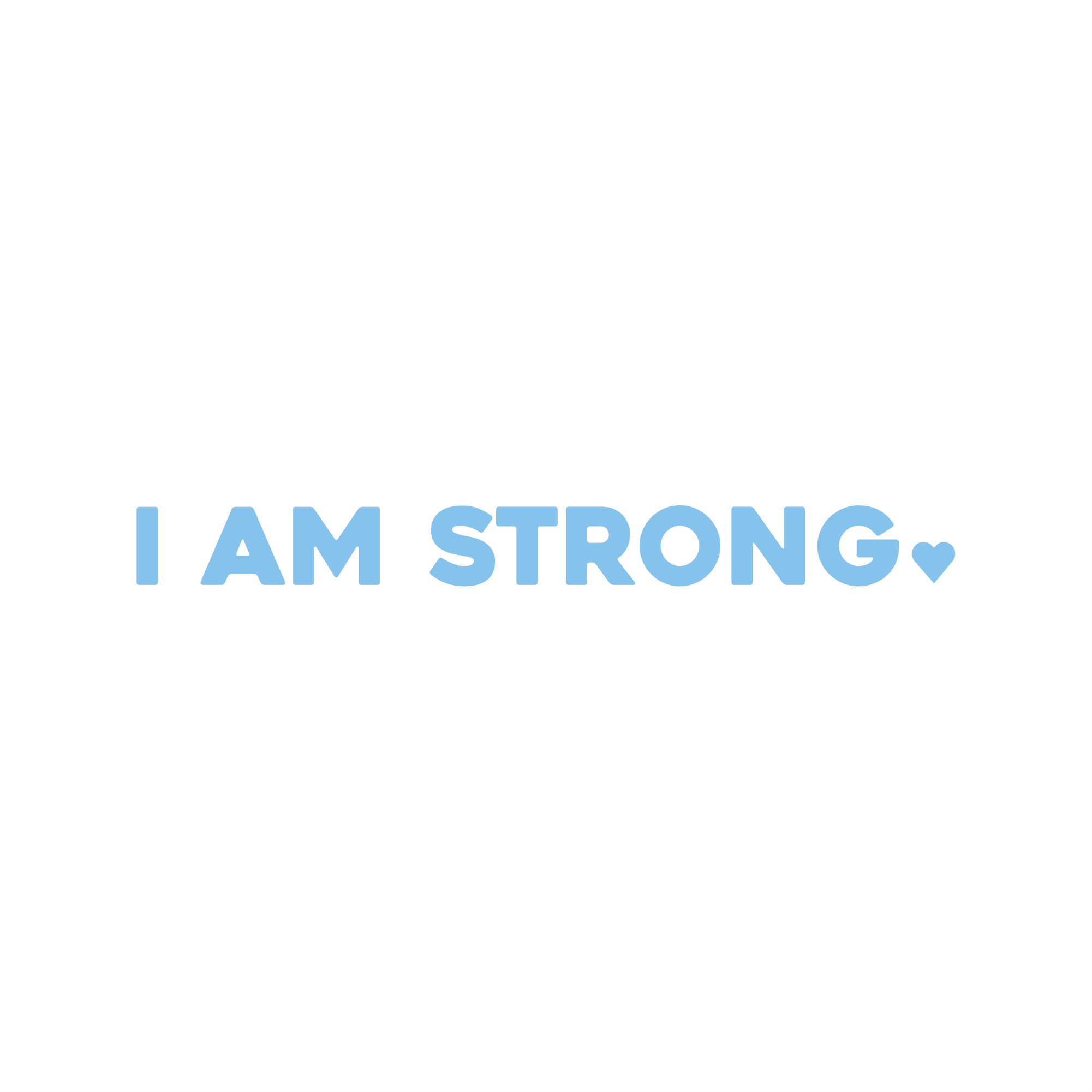 i am strong positive affirmation sticker in Yellow – vinyl waterproof sticker