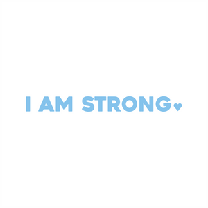 i am strong positive affirmation sticker in Yellow – vinyl waterproof sticker
