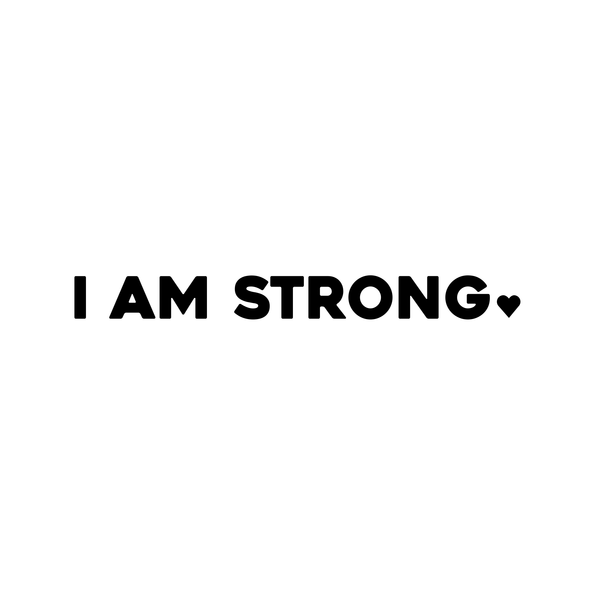 i am strong positive affirmation sticker in White – vinyl waterproof sticker
