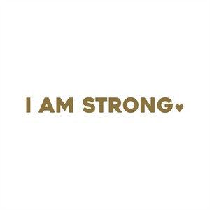 i am strong positive affirmation sticker in Baby Blue – vinyl waterproof sticker