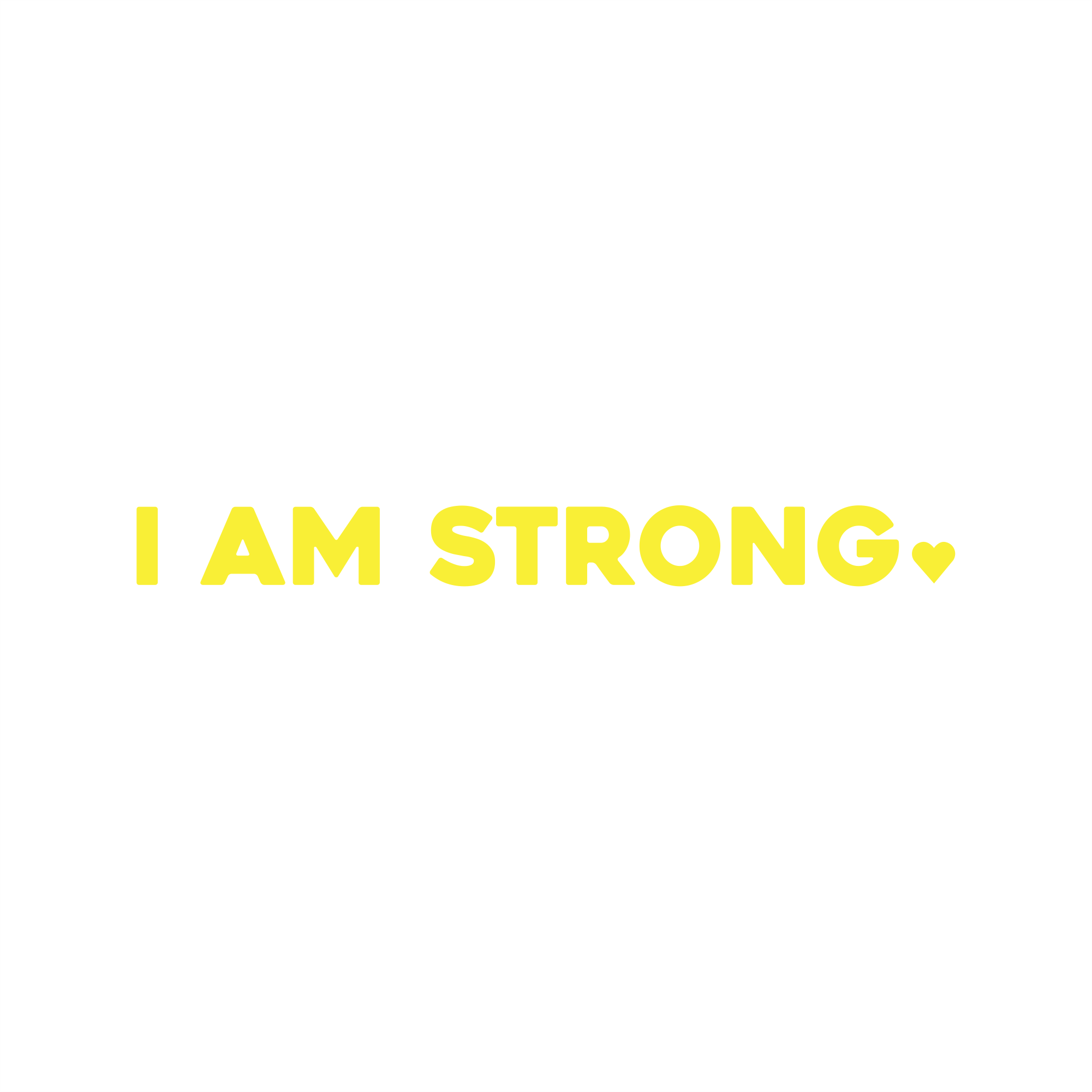 i am strong positive affirmation sticker in Gold – vinyl waterproof sticker