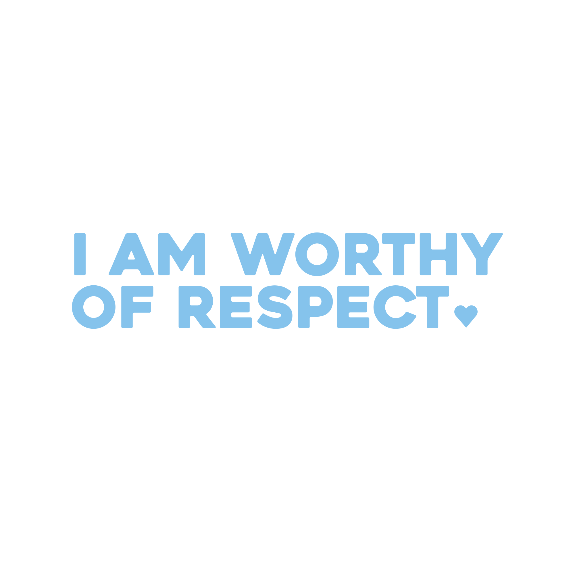 i am worthy of respect positive affirmation sticker in Yellow – vinyl waterproof sticker