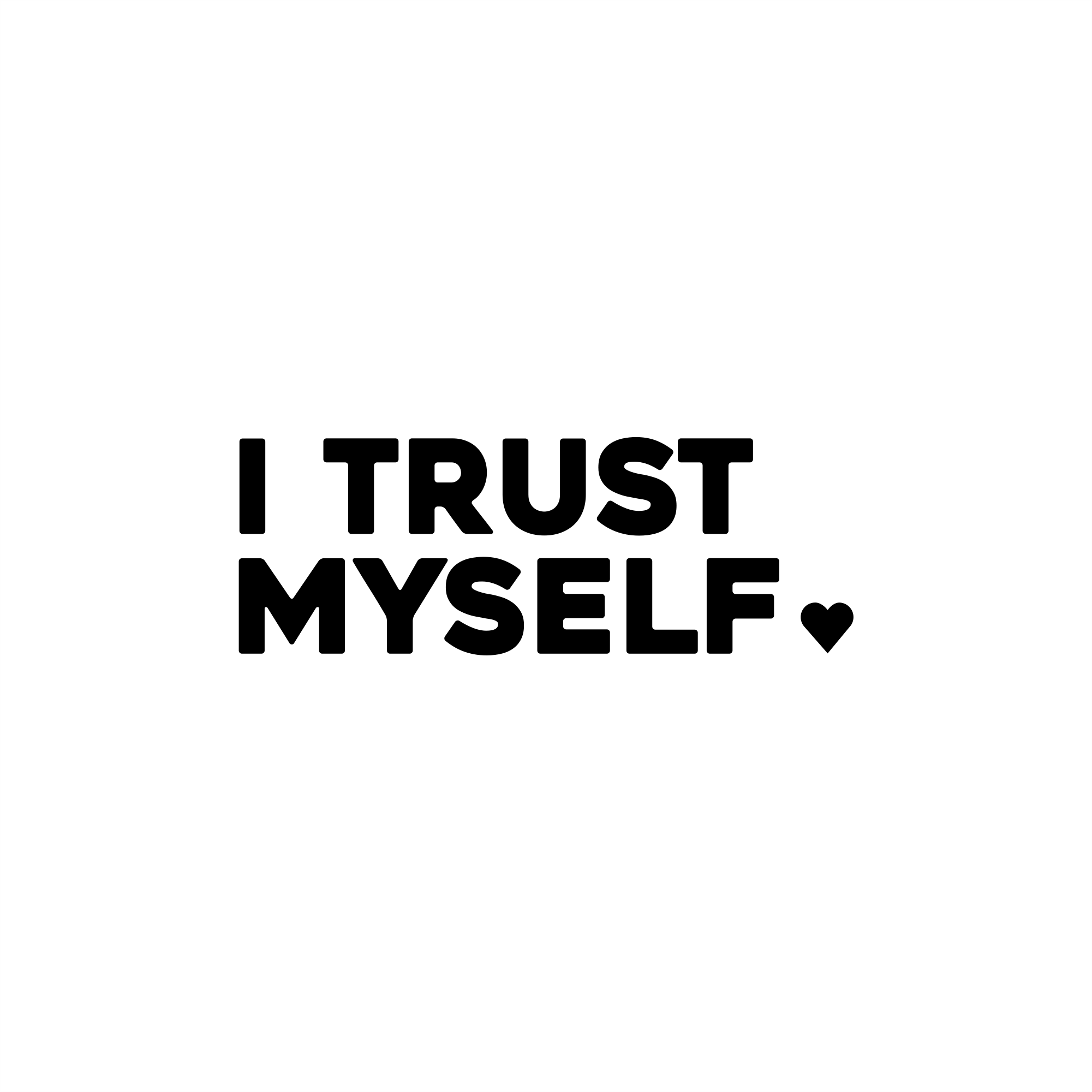 i trust myself positive affirmation sticker in White – vinyl waterproof sticker