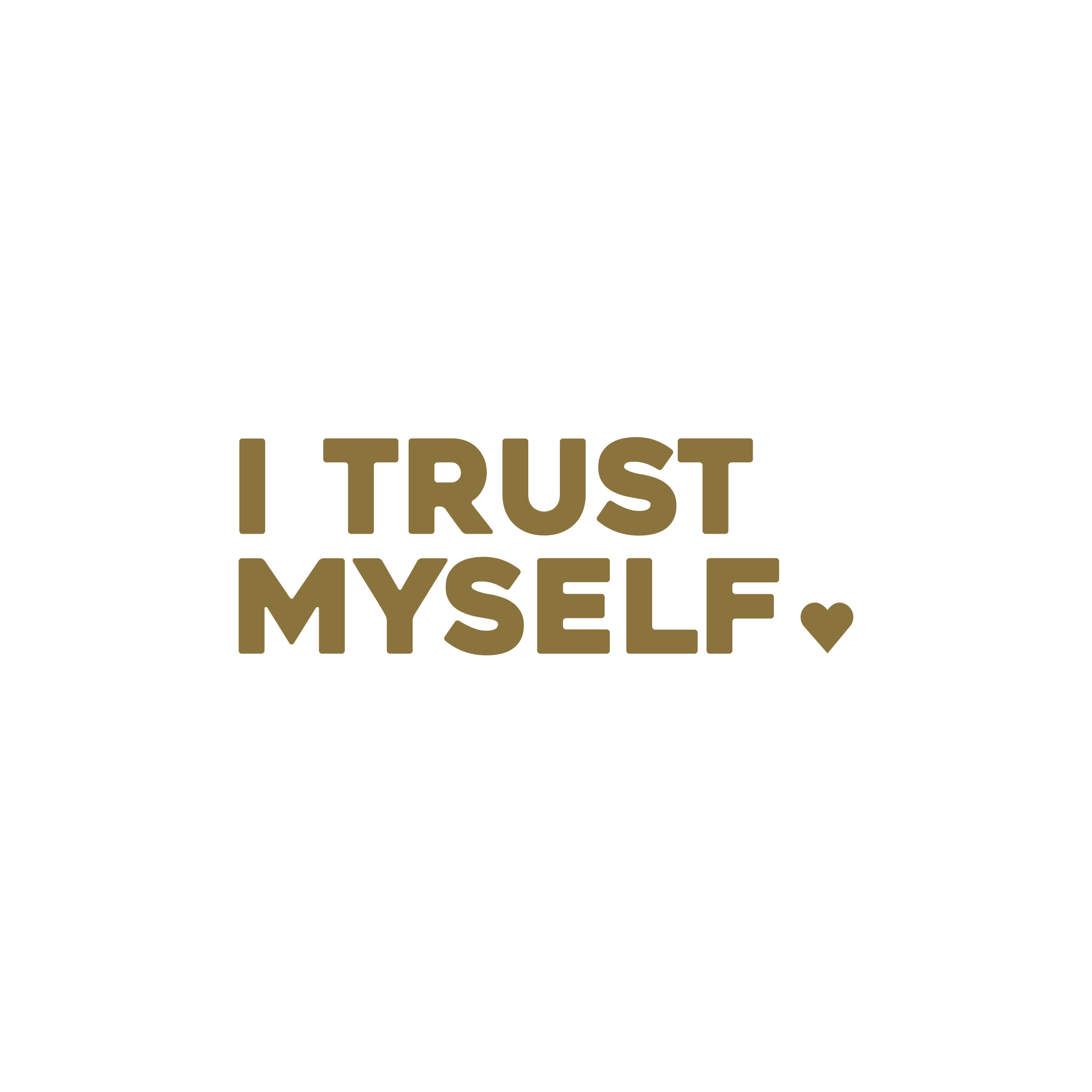 i trust myself positive affirmation sticker in Gold – vinyl waterproof sticker