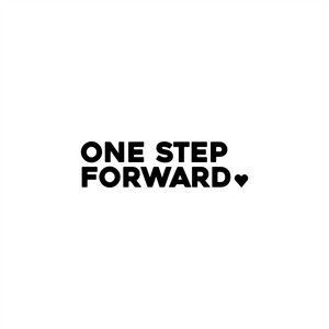 one step forward positive affirmation sticker in Black – vinyl waterproof sticker