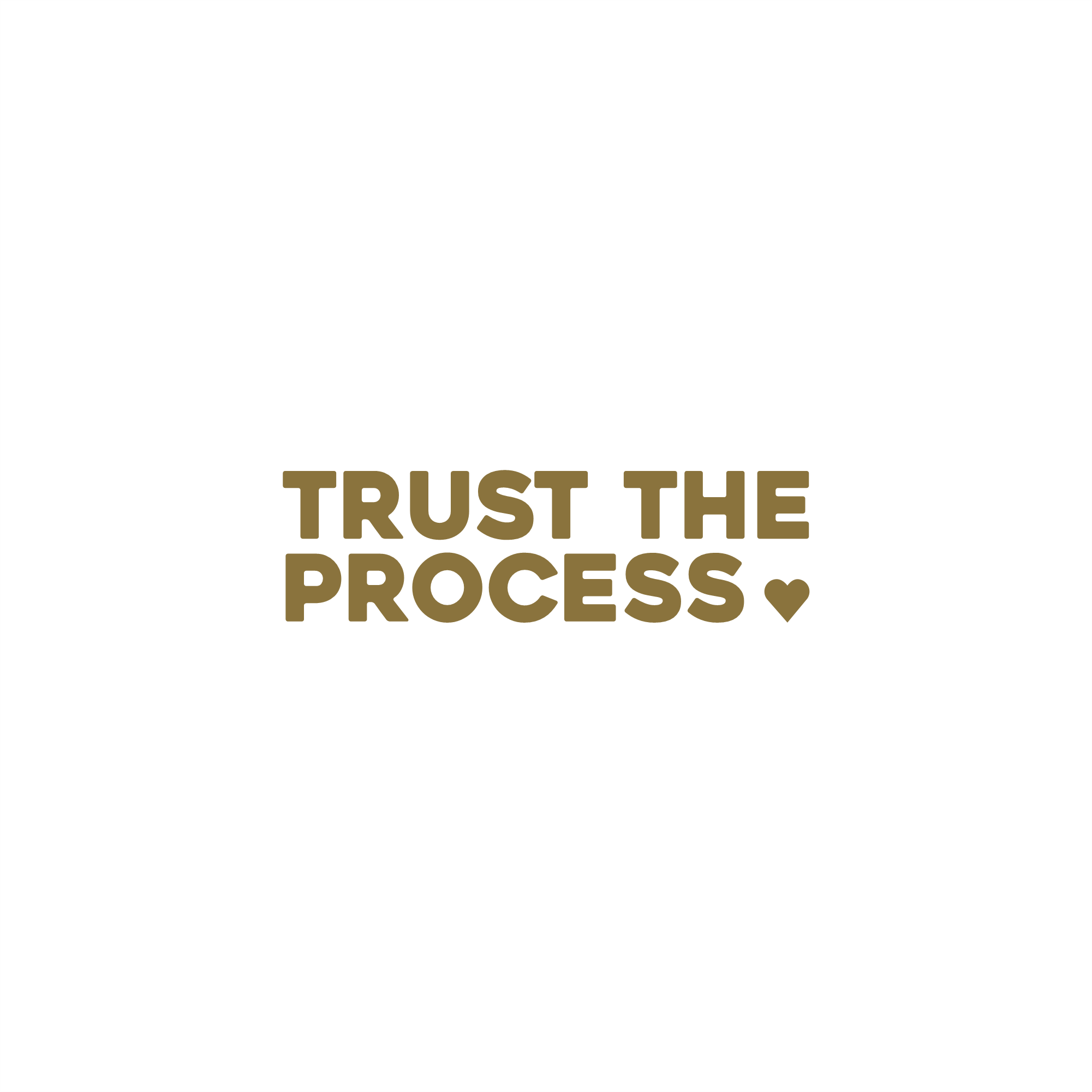 trust the process positive affirmation sticker in Gold – vinyl waterproof sticker