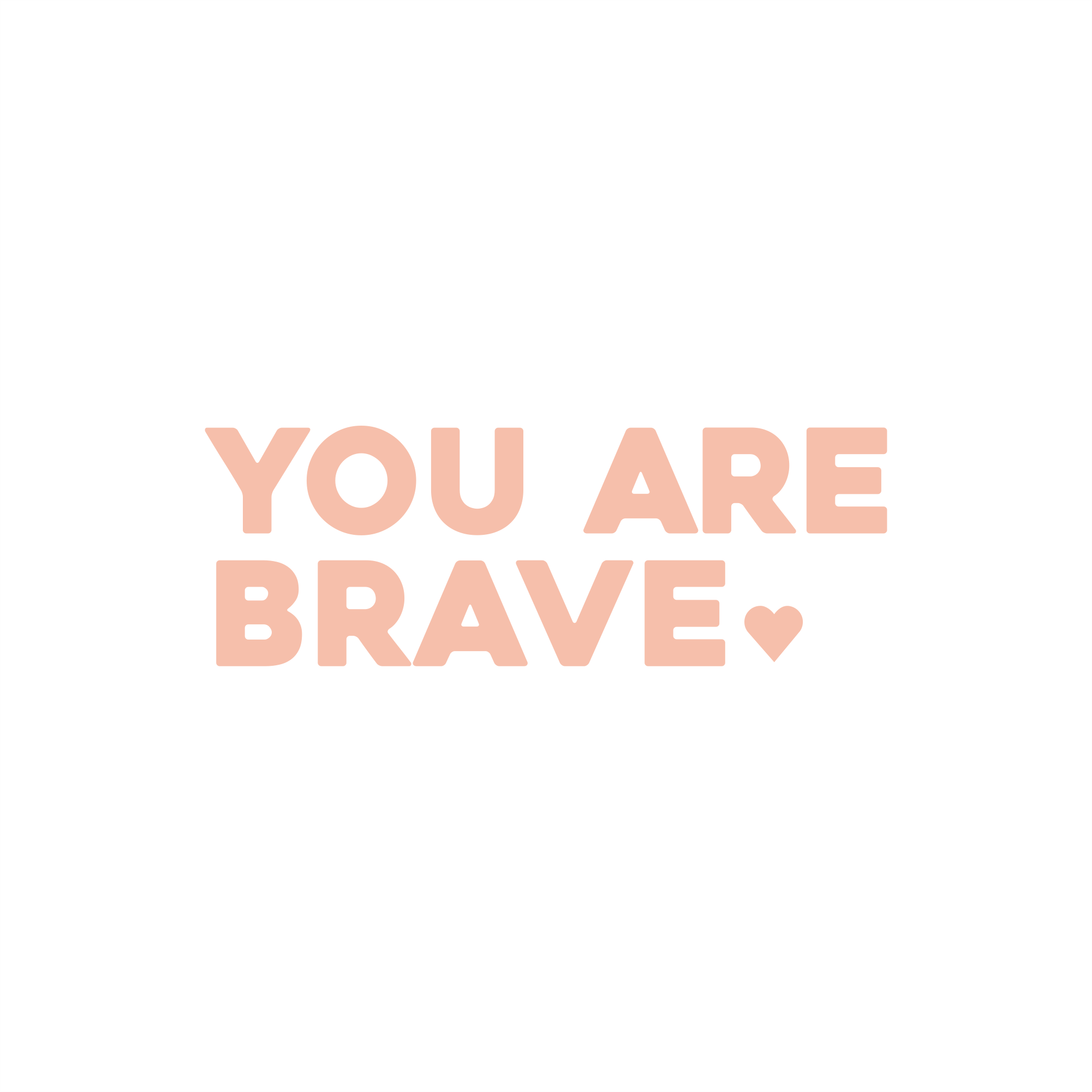 you are brave positive affirmation sticker in Yellow – vinyl waterproof sticker