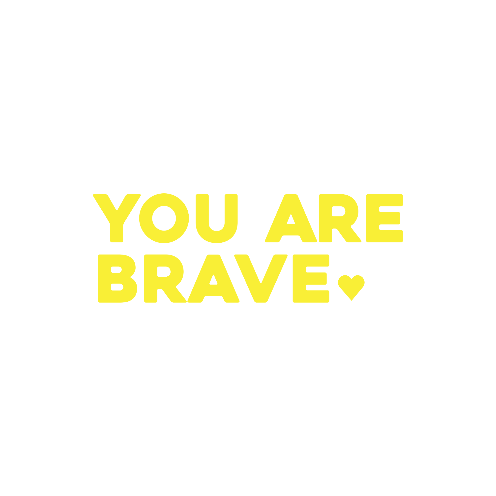 you are brave positive affirmation sticker in Gold – vinyl waterproof sticker