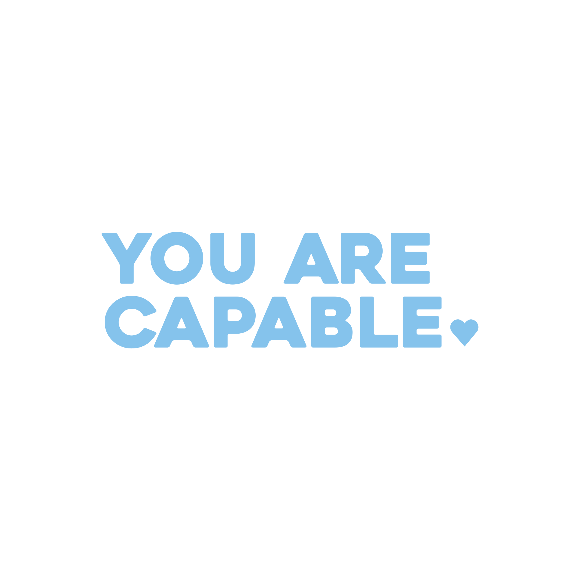you are capable positive affirmation sticker in Yellow – vinyl waterproof sticker