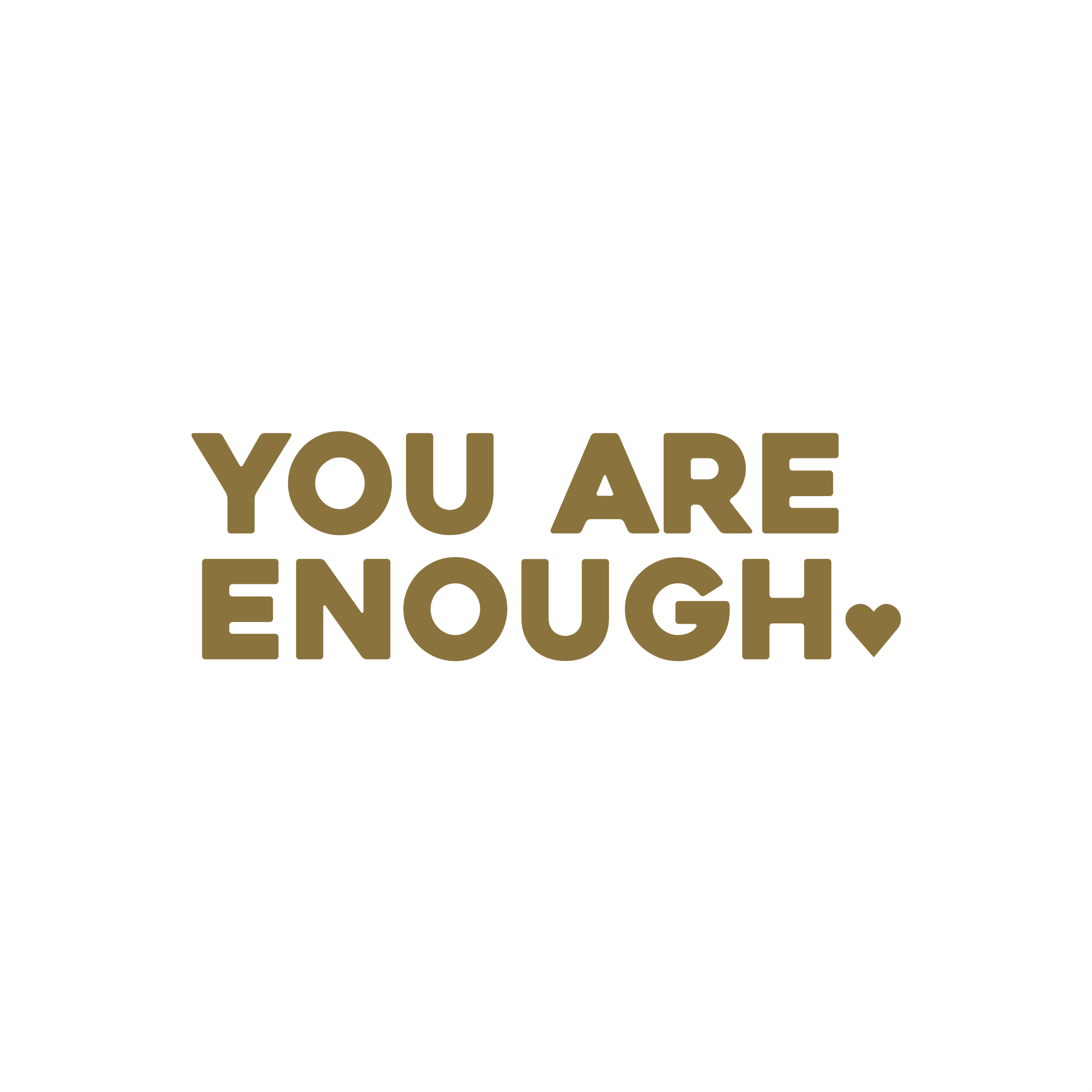 you are enough positive affirmation sticker in Gold – vinyl waterproof sticker