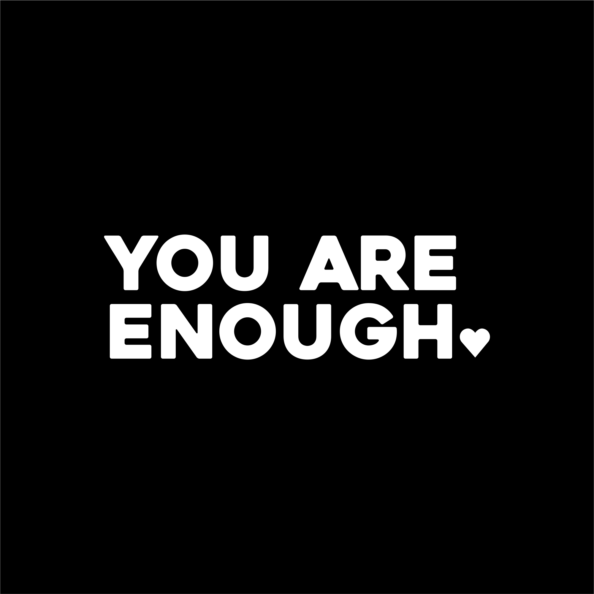 you are enough positive affirmation sticker in Black – vinyl waterproof sticker
