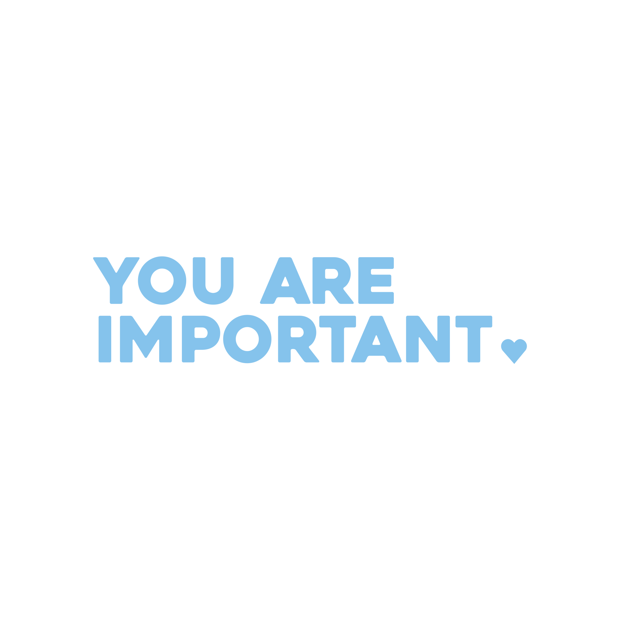 you are important positive affirmation sticker in Yellow – vinyl waterproof sticker