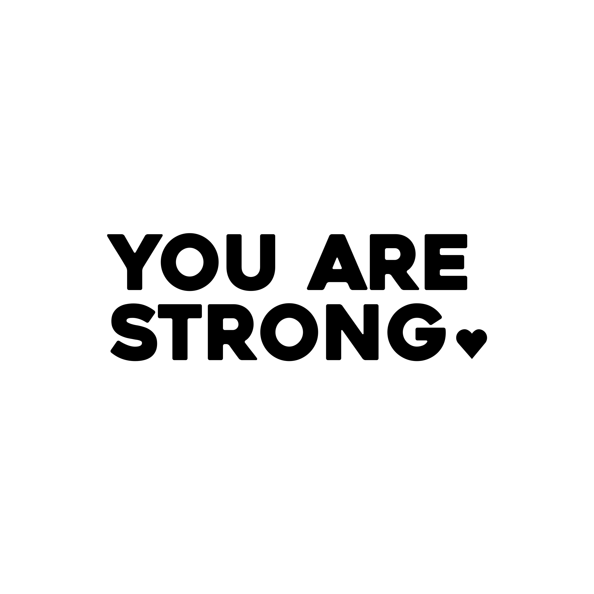 you are strong positive affirmation sticker in White – vinyl waterproof sticker